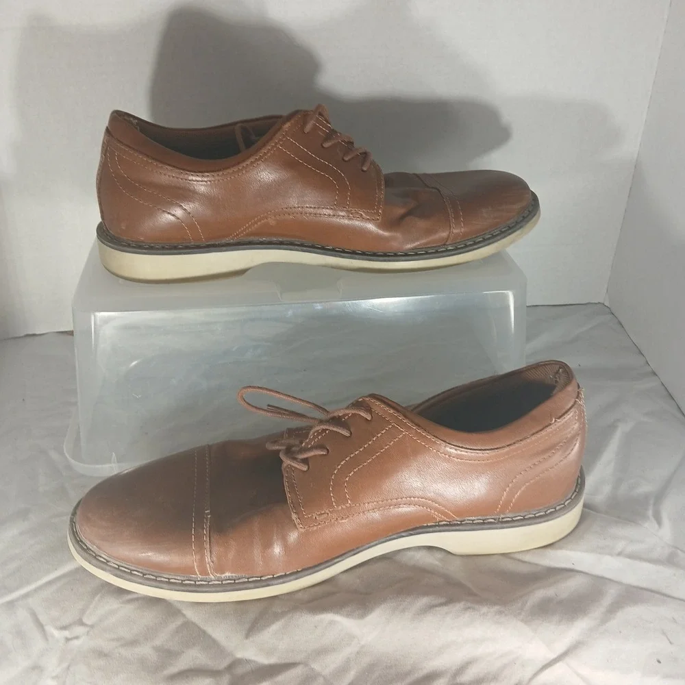 Alfani Theo Mens Brown Cap Toe Oxford Dress Shoes Memory Foam 9M 100147511‎